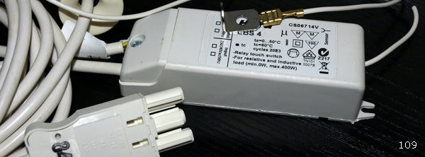 Trafo und Tipp-Sensor